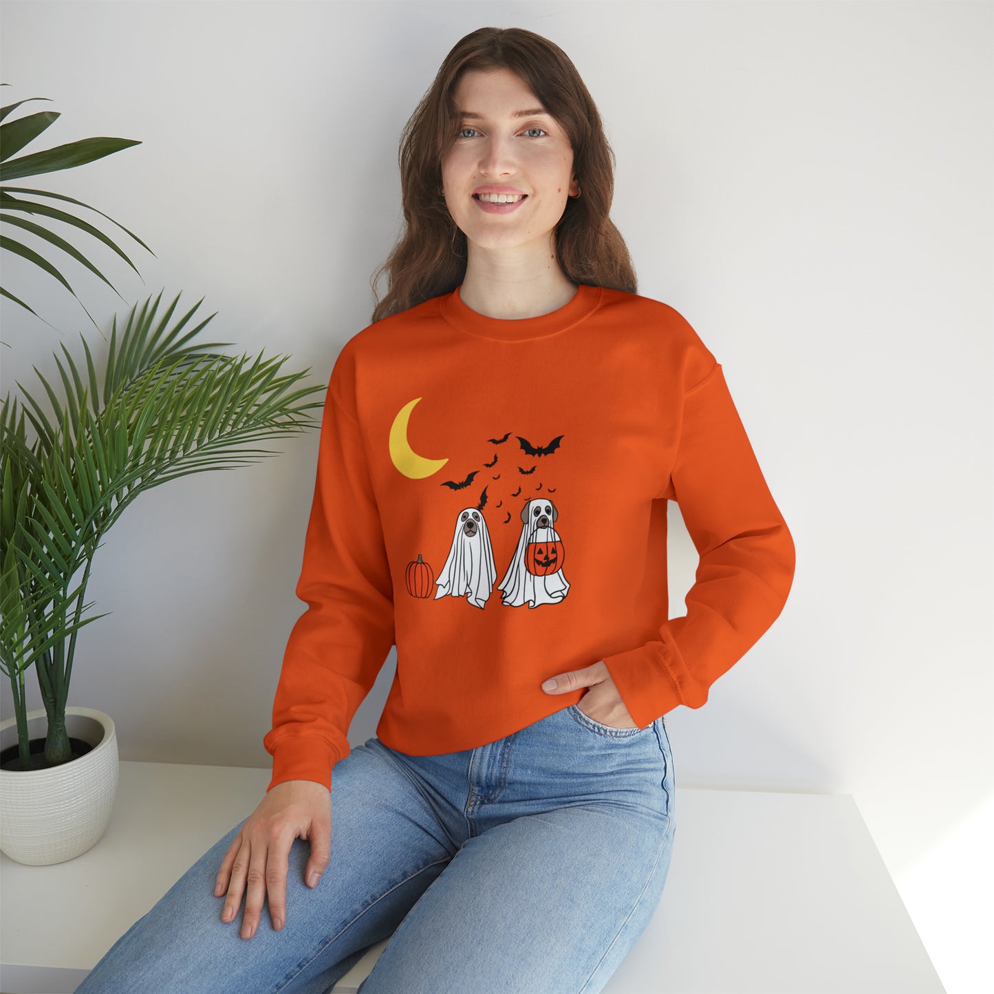 Halloween Ghost Pups Heavy Blend™ Crewneck Sweatshirt