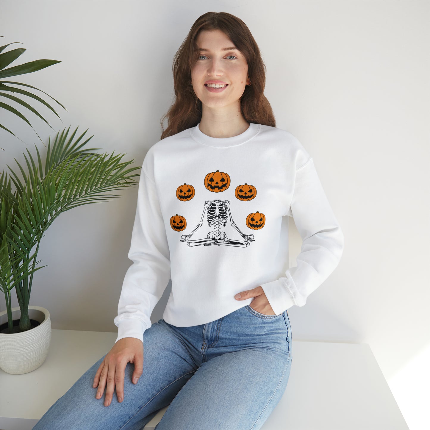 Halloween Meditation Unisex Heavy Blend™ Crewneck Sweatshirt