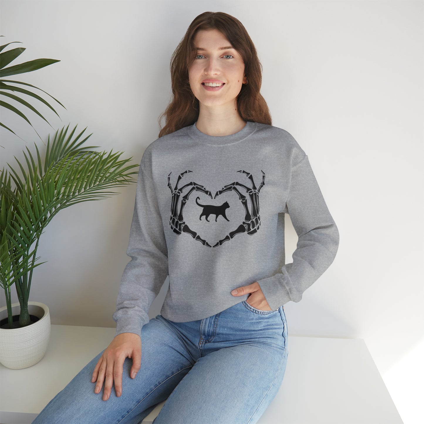 Halloween Love Cats Heavy Blend™ Crewneck Sweatshirt