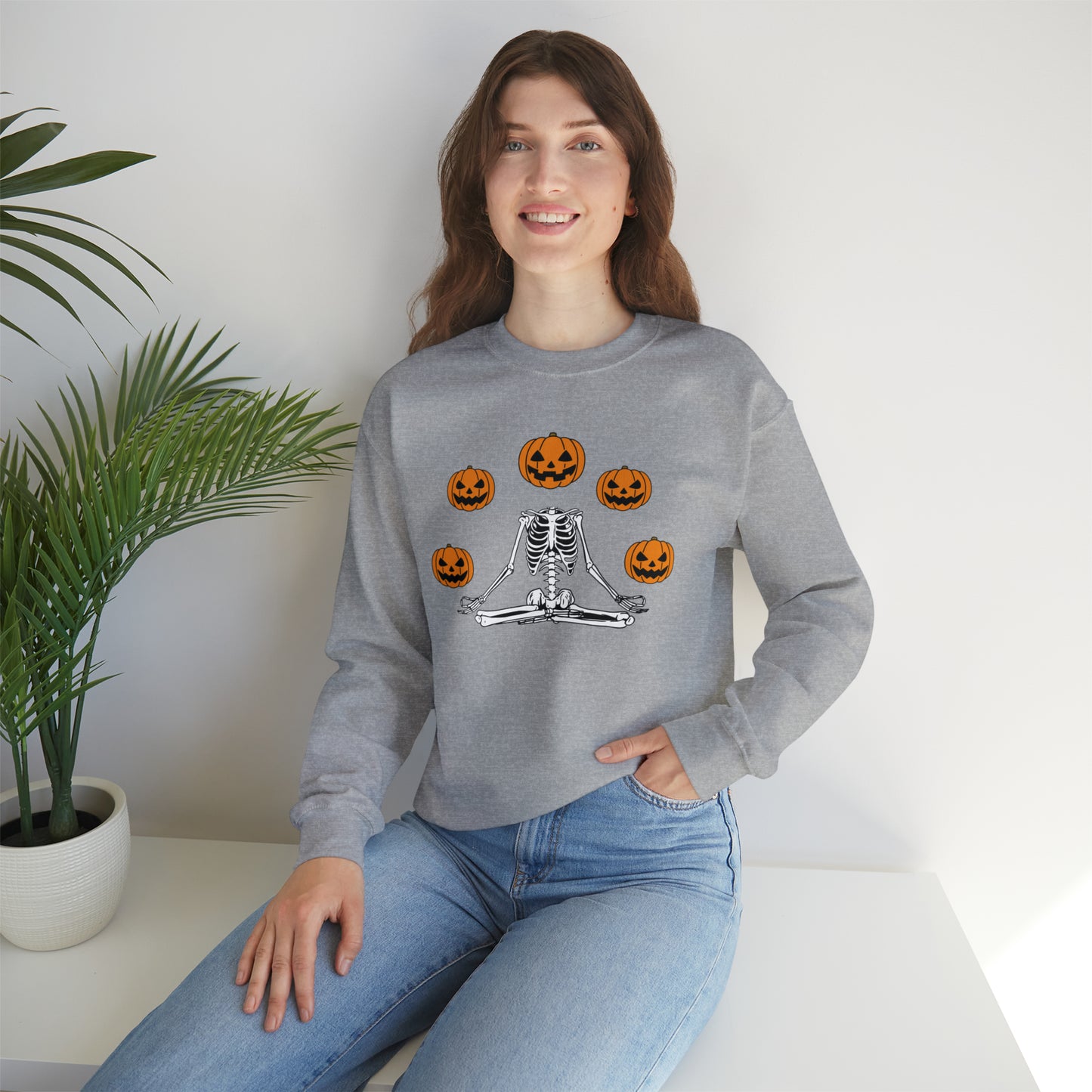 Halloween Meditation Unisex Heavy Blend™ Crewneck Sweatshirt