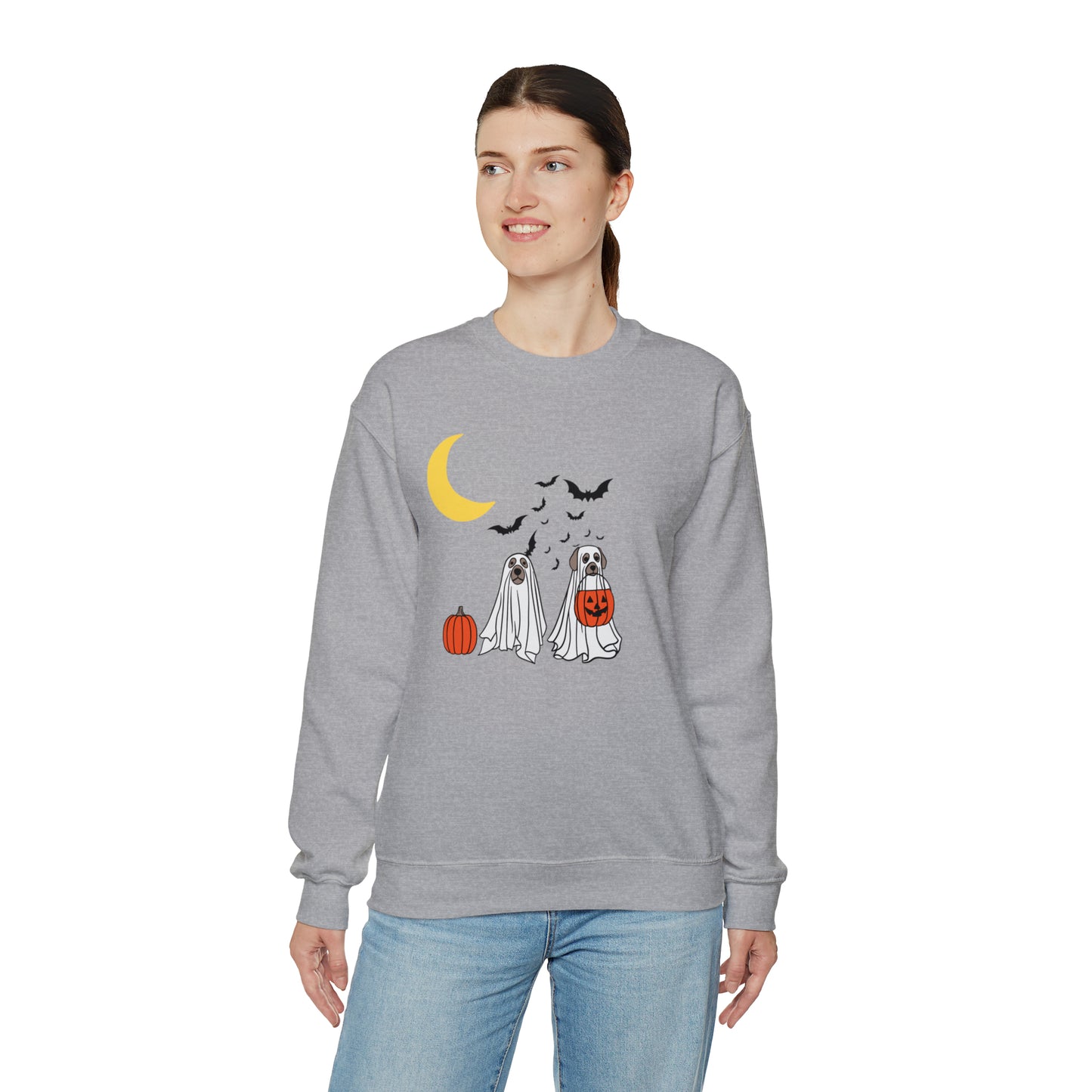 Halloween Ghost Pups Heavy Blend™ Crewneck Sweatshirt