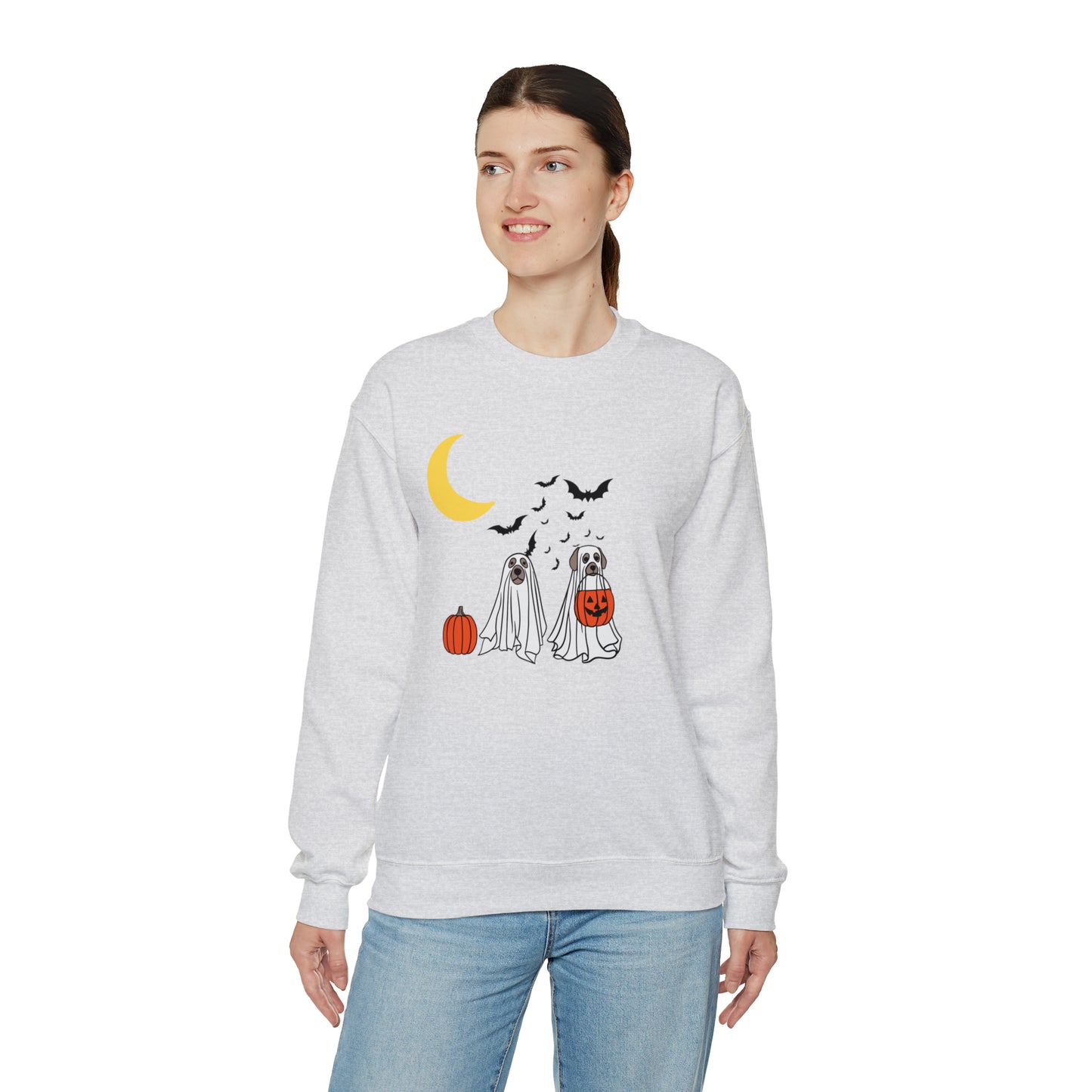 Halloween Ghost Pups Heavy Blend™ Crewneck Sweatshirt