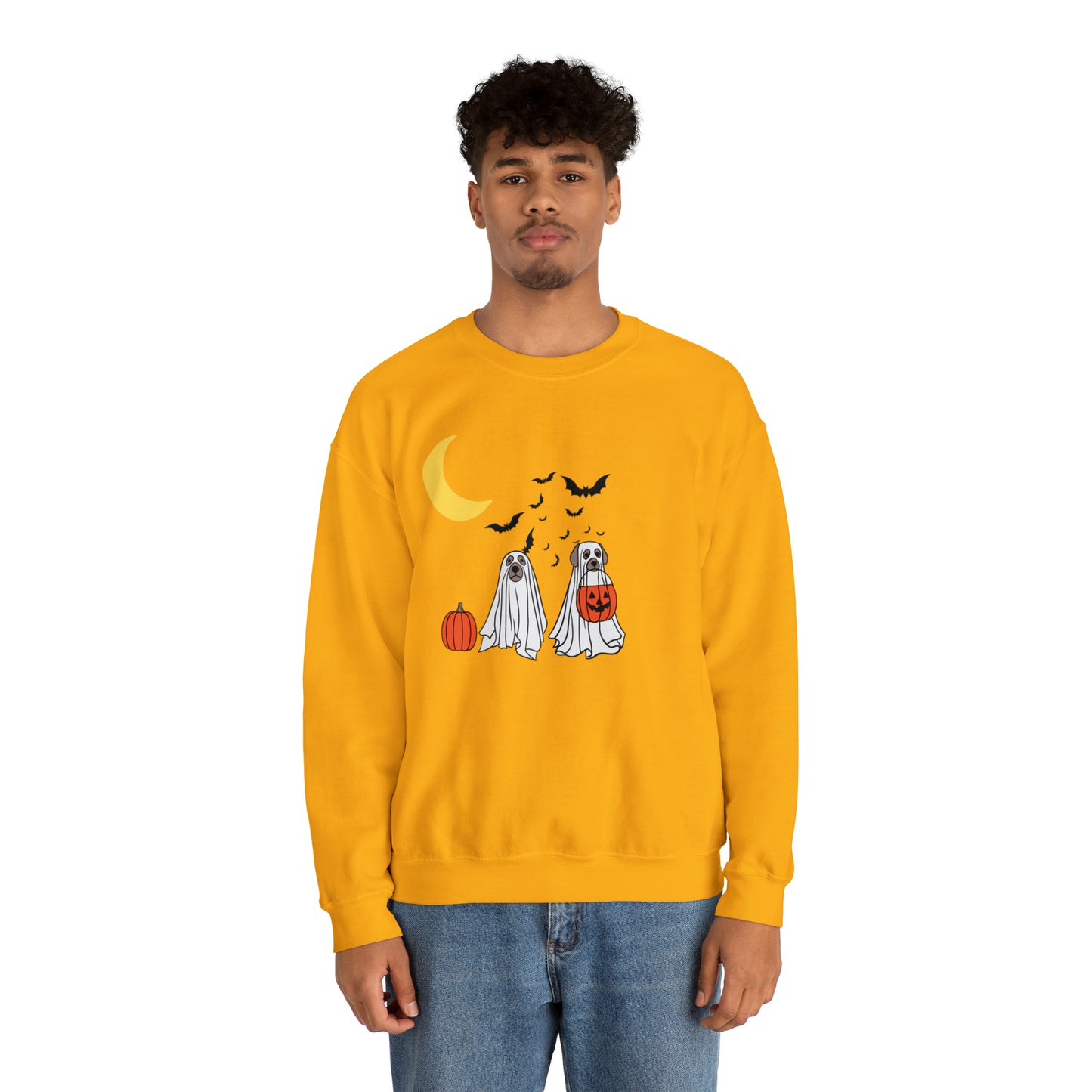 Halloween Ghost Pups Heavy Blend™ Crewneck Sweatshirt