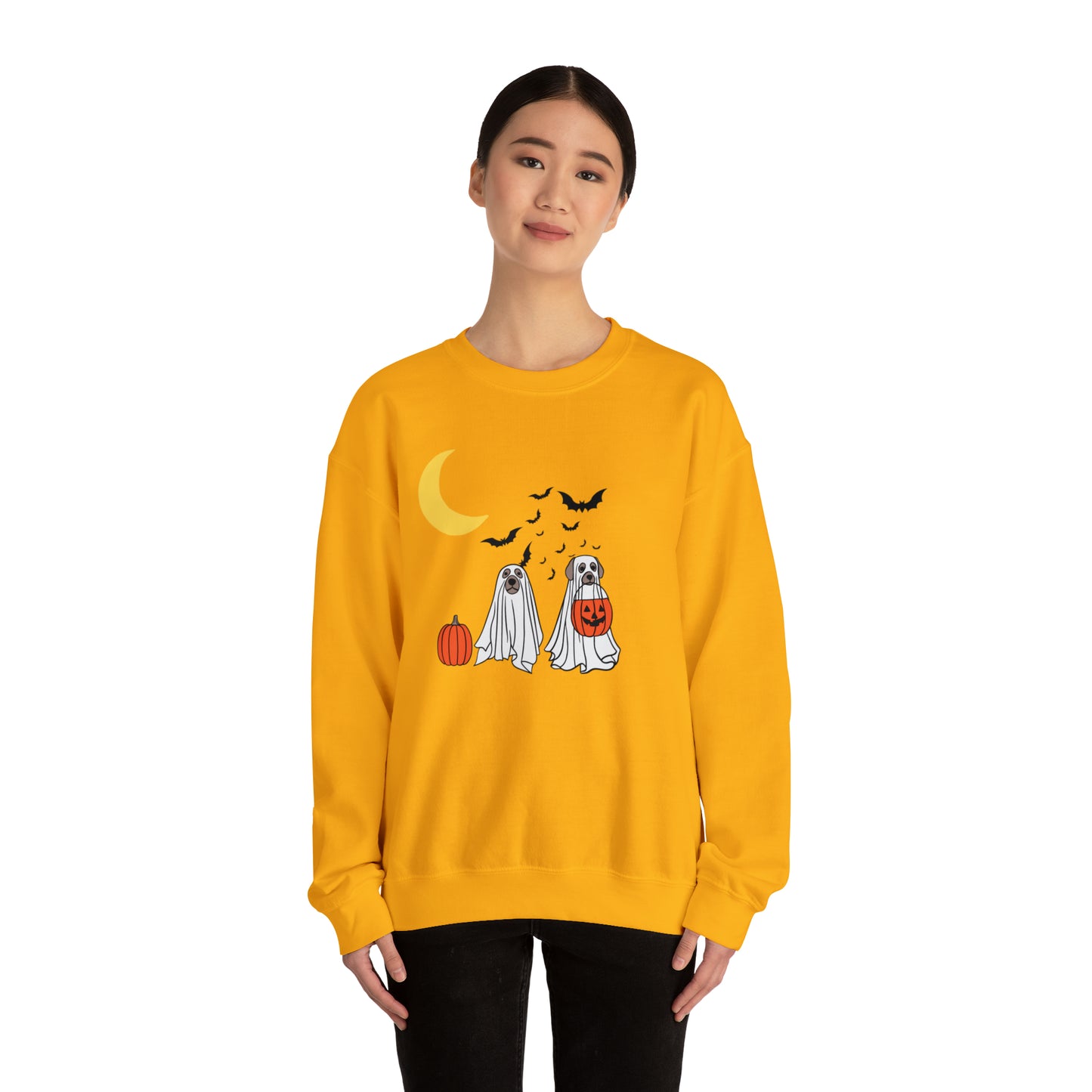 Halloween Ghost Pups Heavy Blend™ Crewneck Sweatshirt