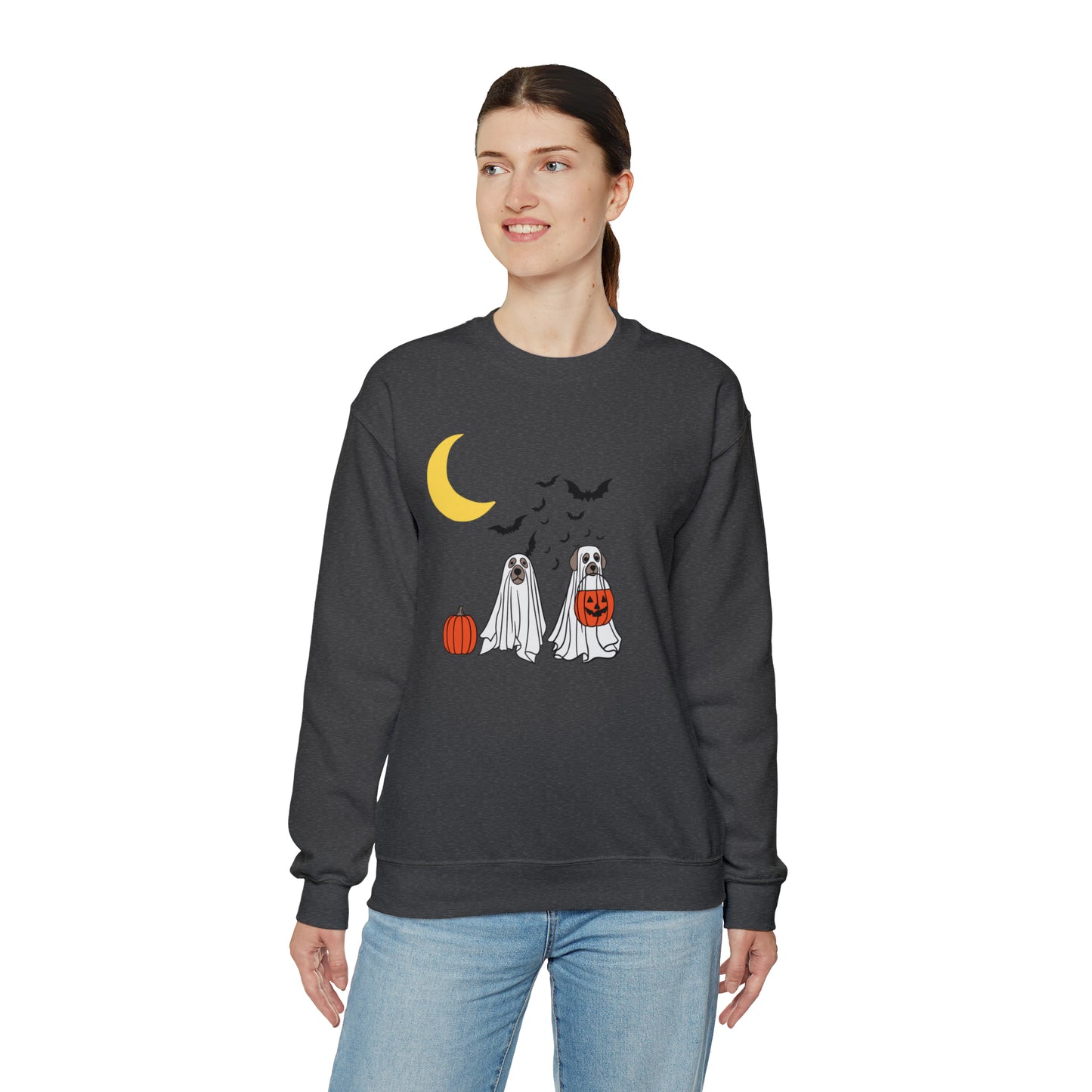 Halloween Ghost Pups Heavy Blend™ Crewneck Sweatshirt