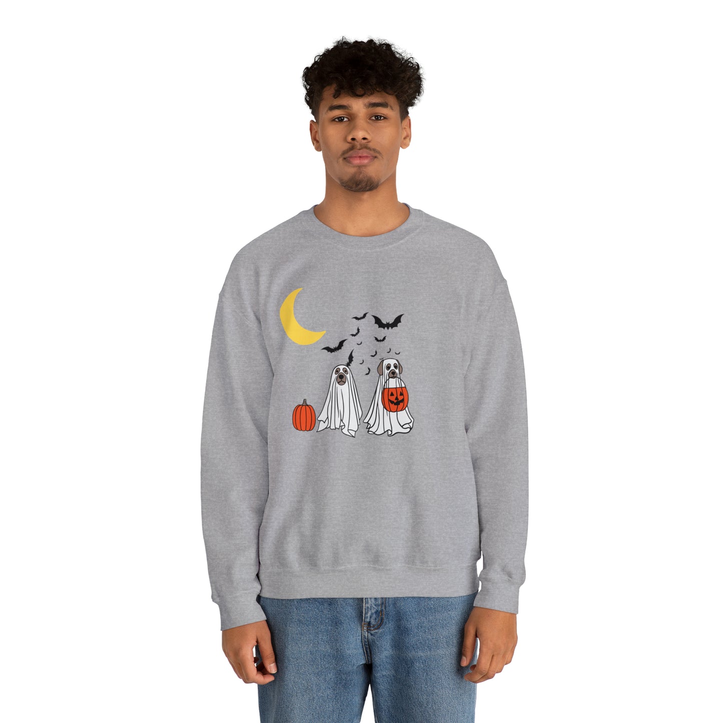 Halloween Ghost Pups Heavy Blend™ Crewneck Sweatshirt