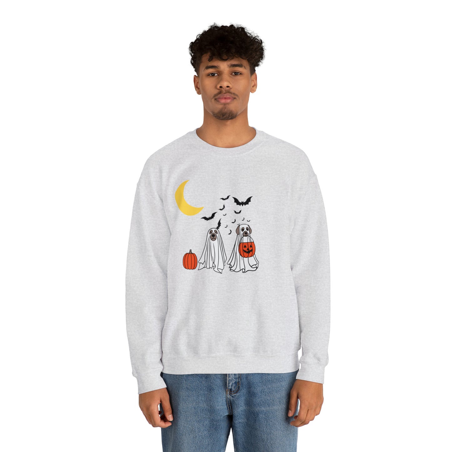 Halloween Ghost Pups Heavy Blend™ Crewneck Sweatshirt