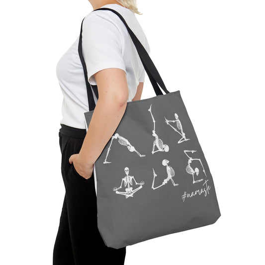 Skeleton Namaste Tote Bag (AOP)