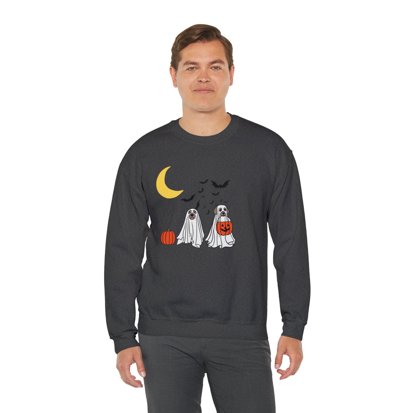 Halloween Ghost Pups Heavy Blend™ Crewneck Sweatshirt