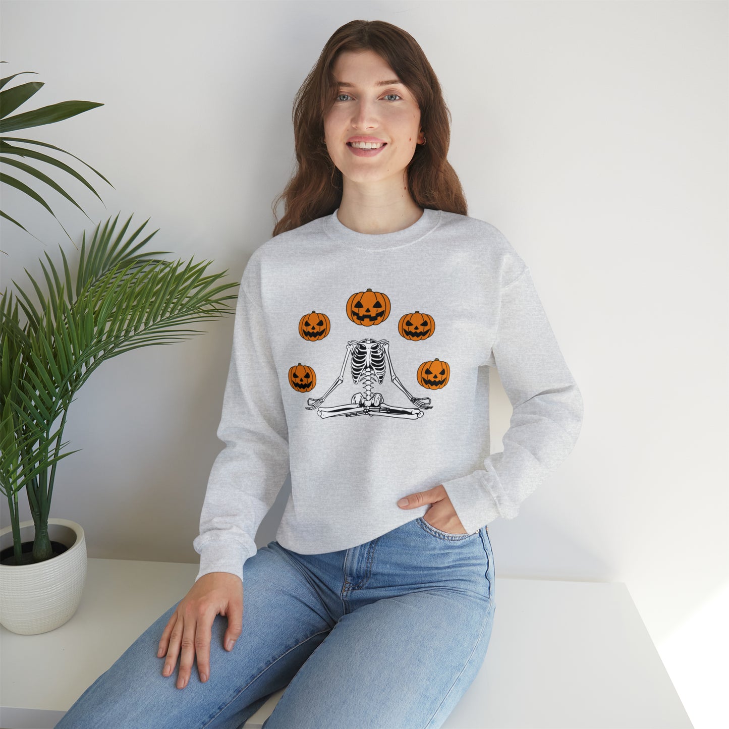 Halloween Meditation Unisex Heavy Blend™ Crewneck Sweatshirt