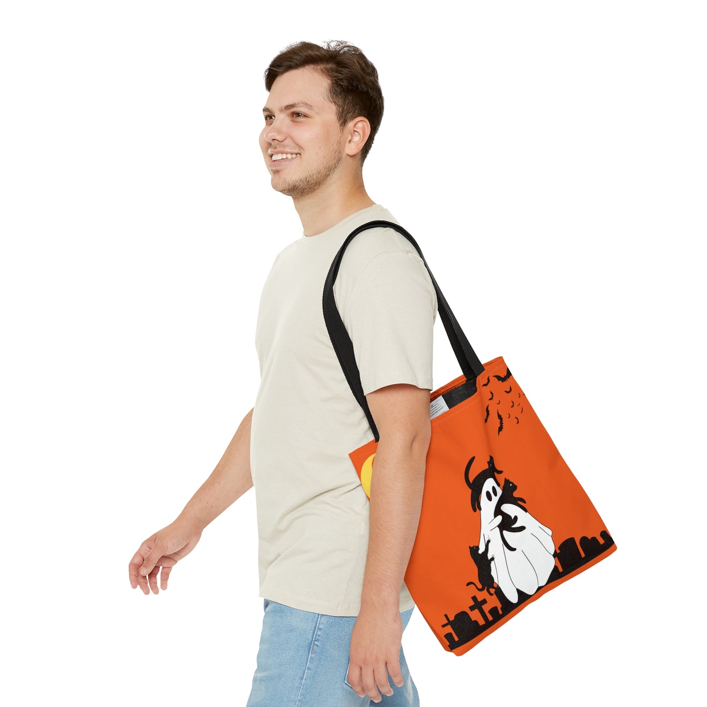 Halloween Ghost with Cats  Tote Bag