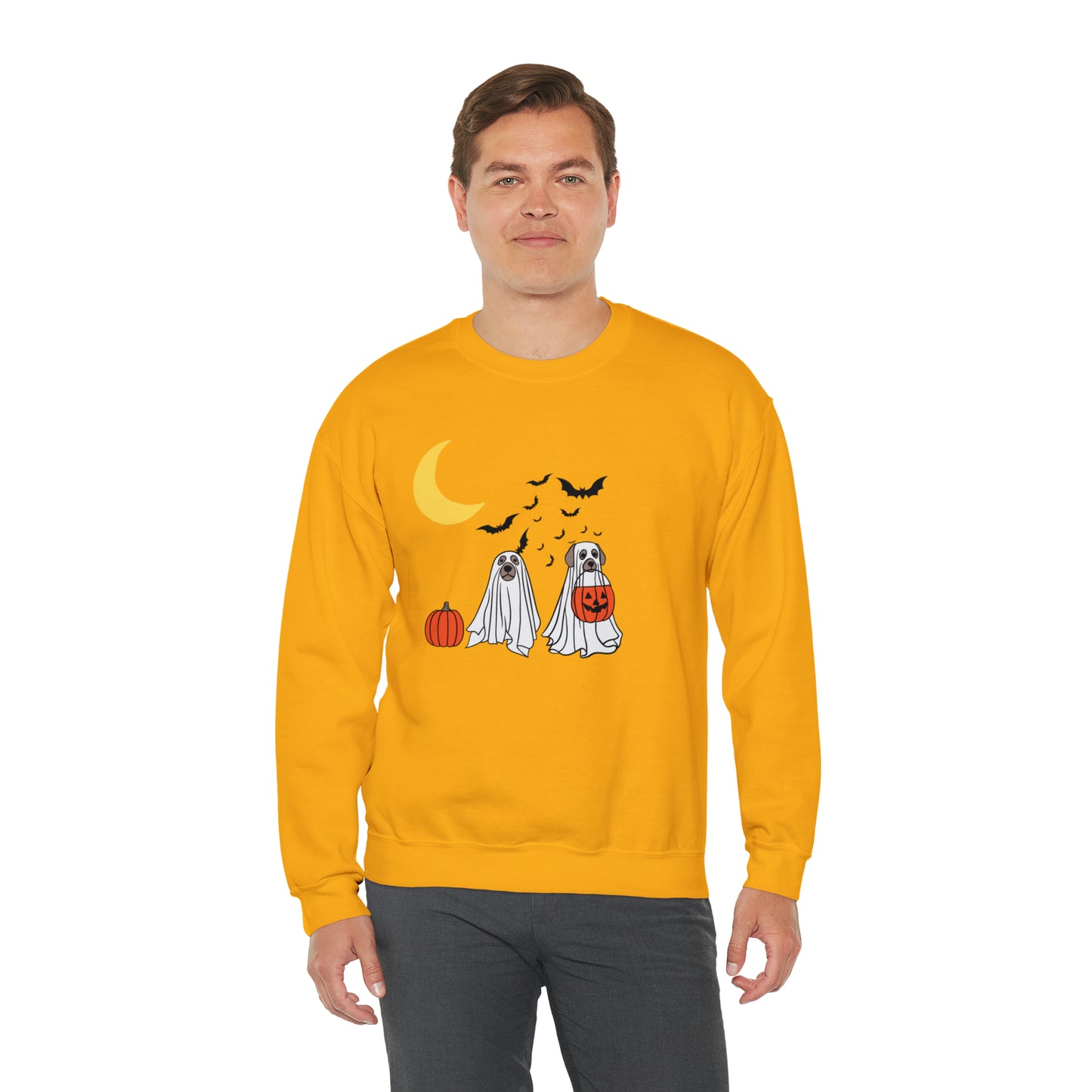 Halloween Ghost Pups Heavy Blend™ Crewneck Sweatshirt