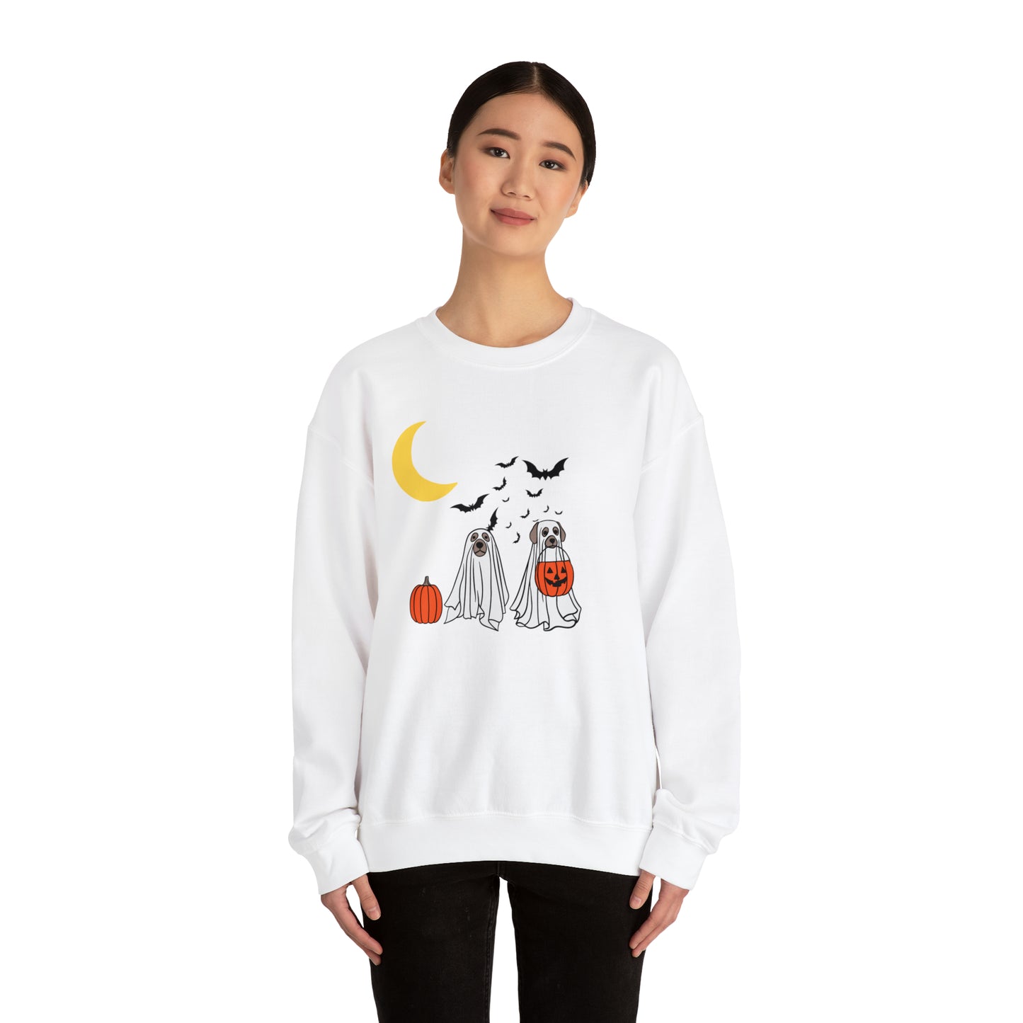 Halloween Ghost Pups Heavy Blend™ Crewneck Sweatshirt