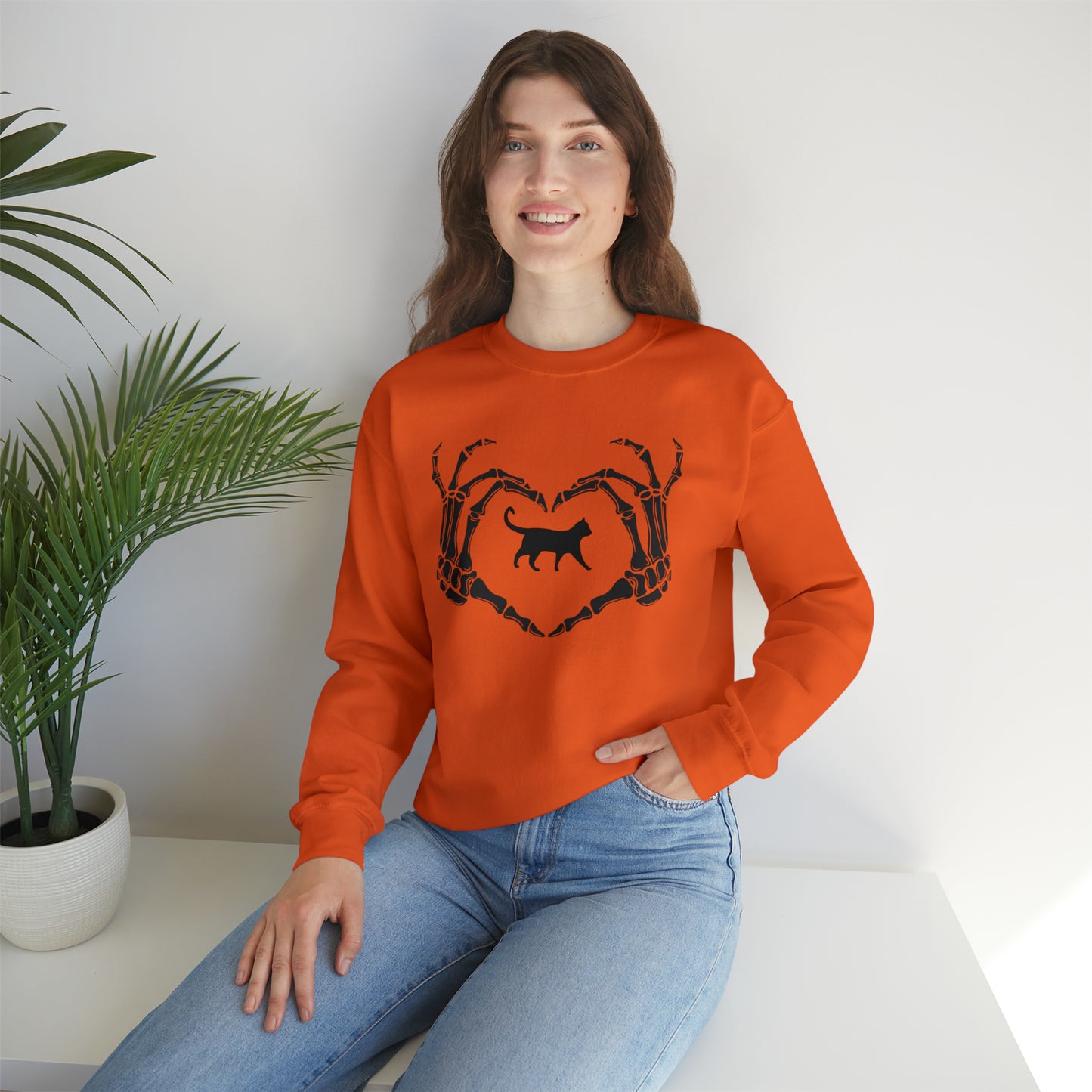 Halloween Love Cats Heavy Blend™ Crewneck Sweatshirt