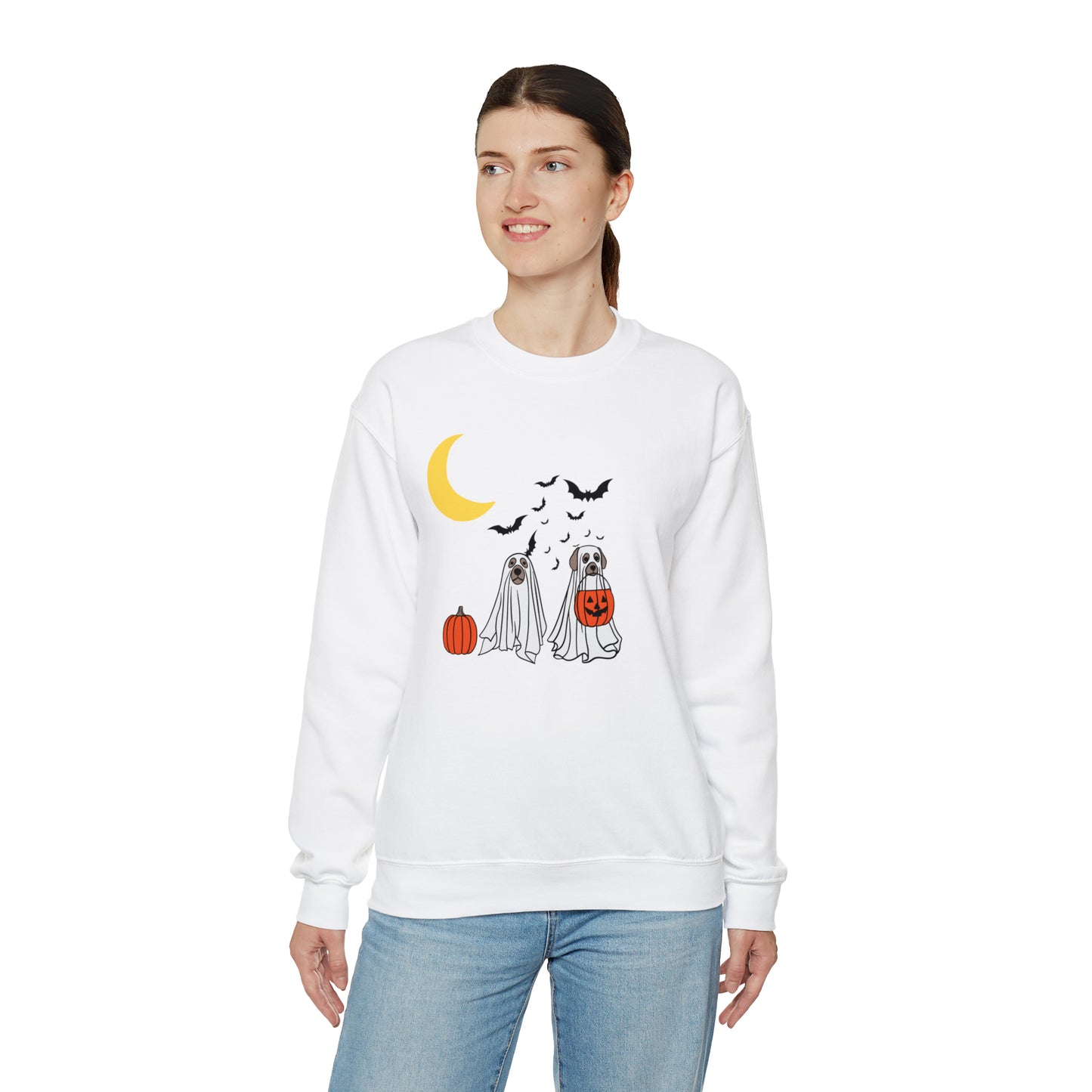 Halloween Ghost Pups Heavy Blend™ Crewneck Sweatshirt