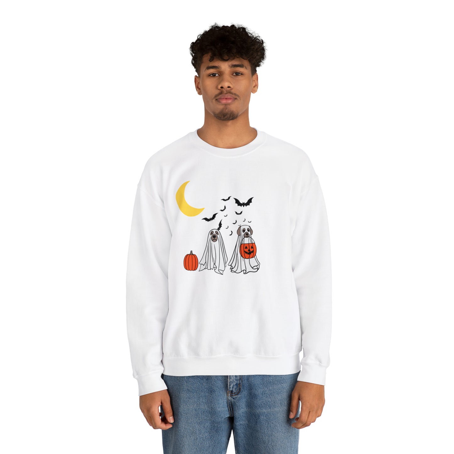 Halloween Ghost Pups Heavy Blend™ Crewneck Sweatshirt