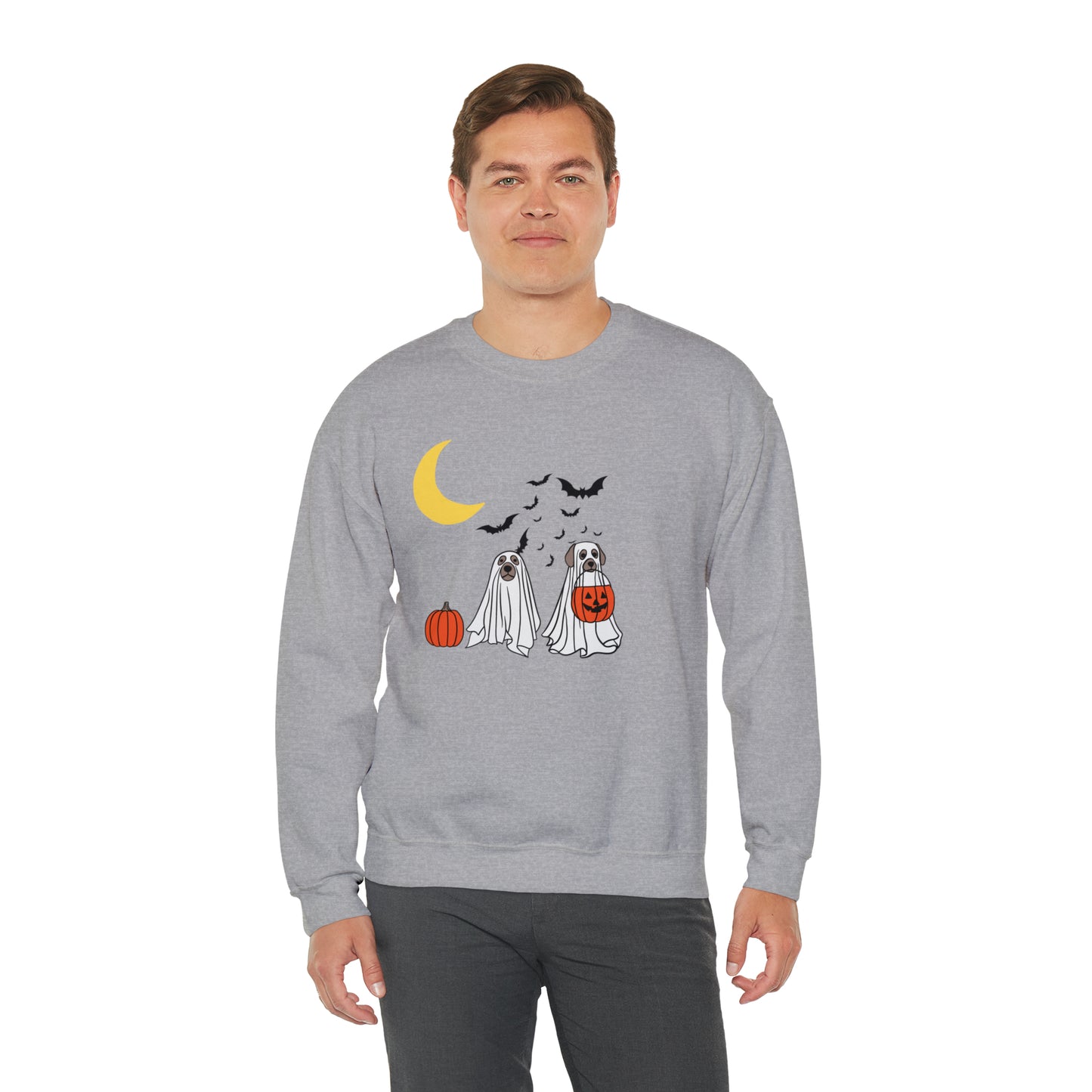 Halloween Ghost Pups Heavy Blend™ Crewneck Sweatshirt