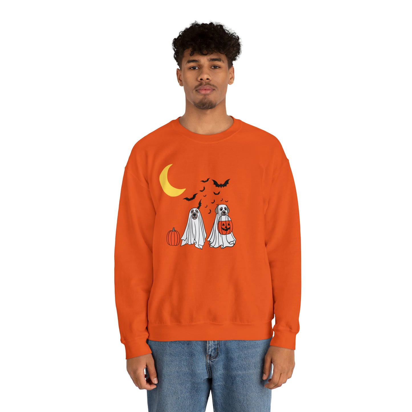 Halloween Ghost Pups Heavy Blend™ Crewneck Sweatshirt