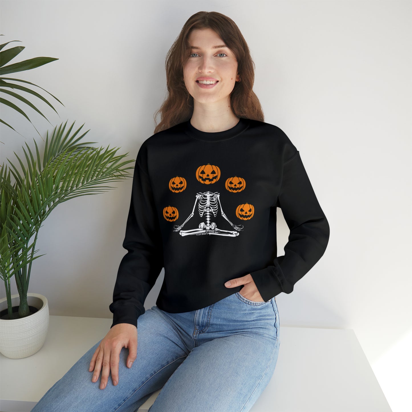 Halloween Meditation Unisex Heavy Blend™ Crewneck Sweatshirt