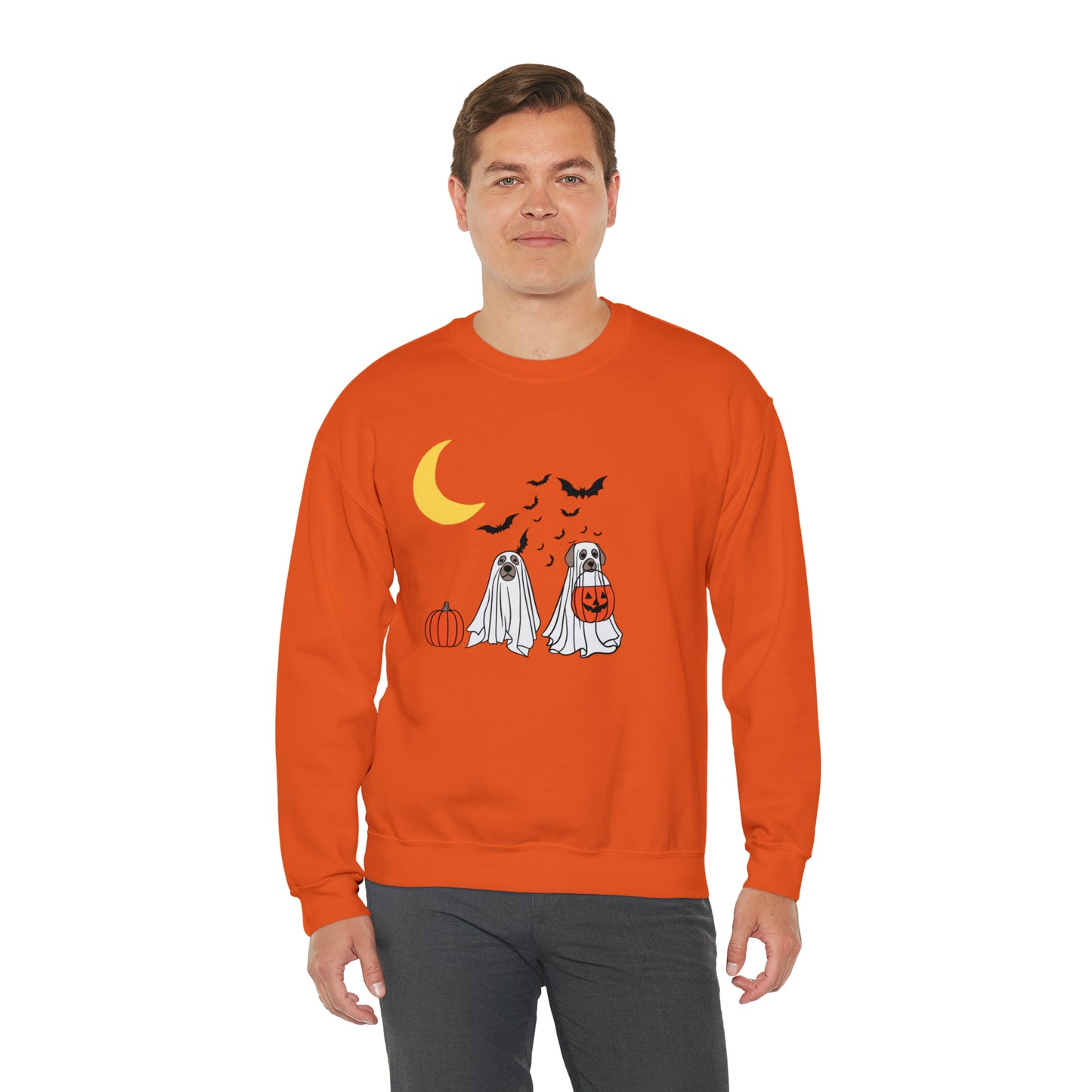 Halloween Ghost Pups Heavy Blend™ Crewneck Sweatshirt